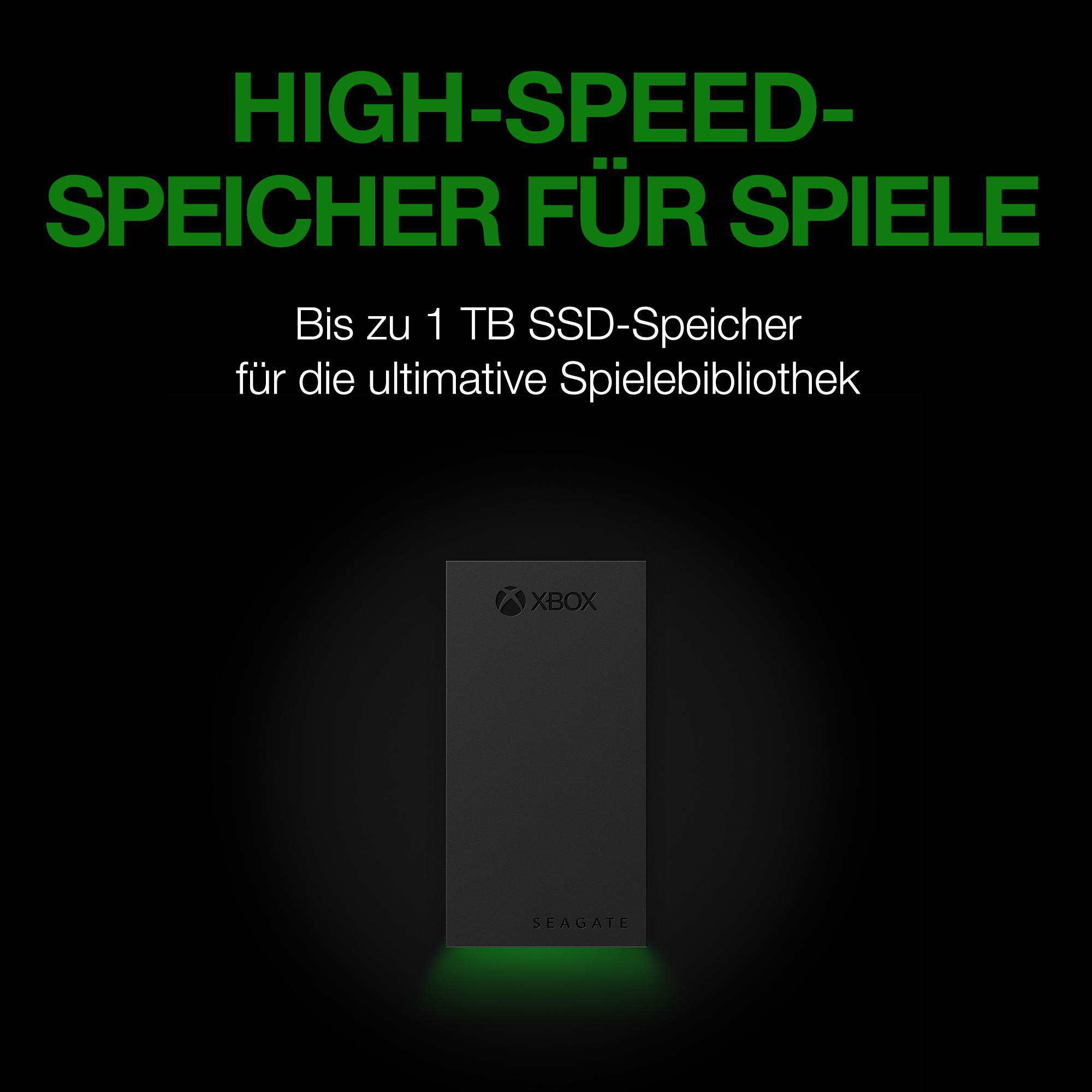 SEAGATE GameDrive SSD Xbox, tragbare externe SSD, 1 TB, 2.5 Zoll, USB 3.0, Xbox, Externe Festplatte, Schwarz