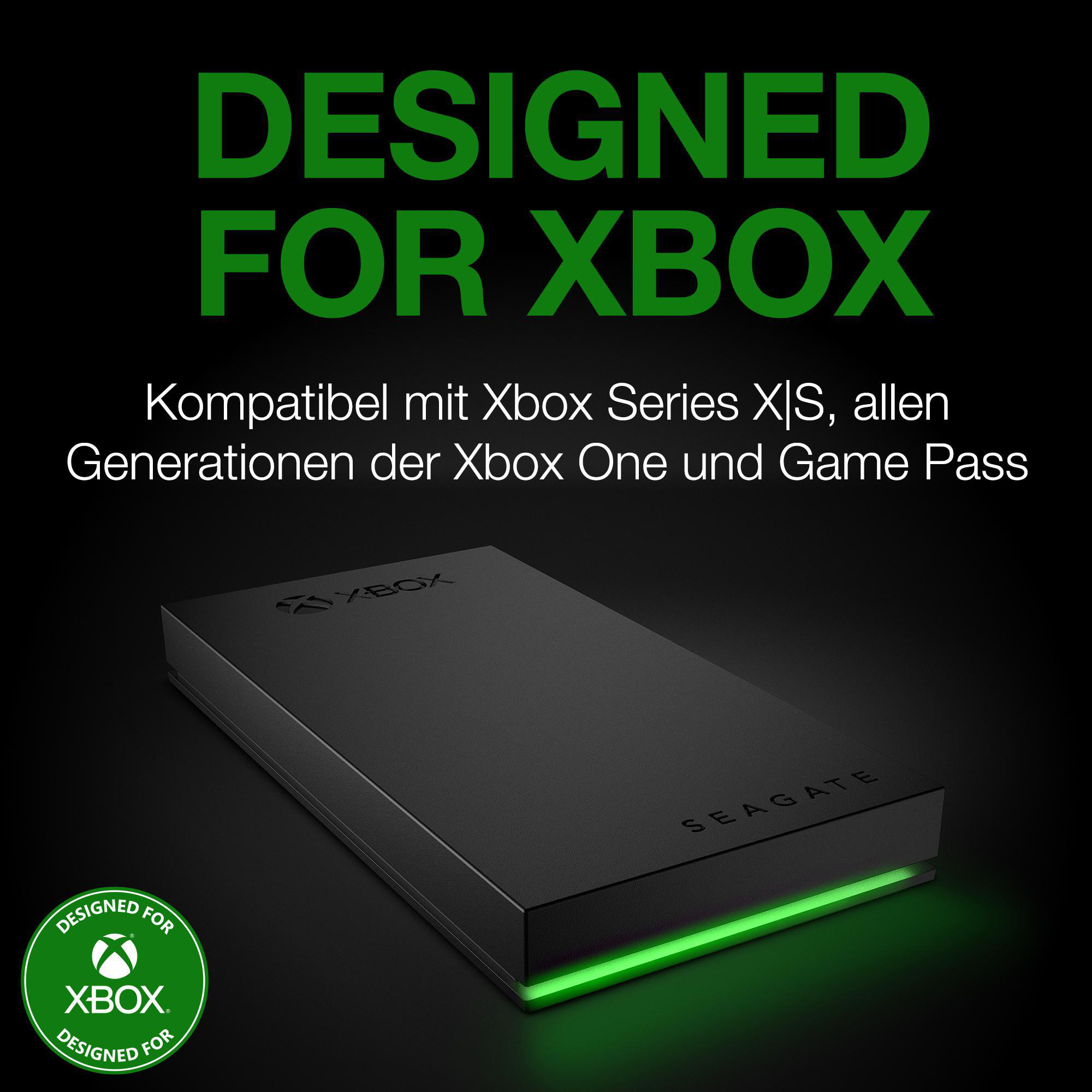 SEAGATE GameDrive SSD Xbox, tragbare externe SSD, 1 TB, 2.5 Zoll, USB 3.0, Xbox, Externe Festplatte, Schwarz
