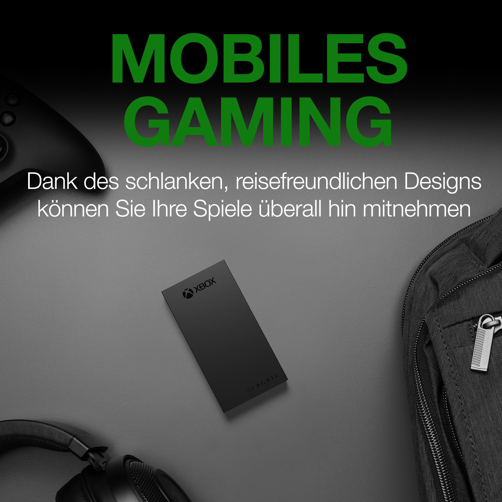 SEAGATE GameDrive SSD Xbox, tragbare externe SSD, 1 TB, 2.5 Zoll, USB 3.0, Xbox, Externe Festplatte, Schwarz