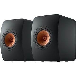 Sistema de audio inalámbrico - KEF LS50 Wireless II, Set de 2, 2x 360 W, Wi-Fi, Uni-Q 1”-5.25”, Negro Carbón