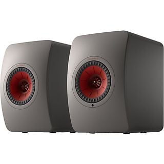 Sistema de audio inalámbrico - KEF LS50 Wireless II, Set de 2, 2x 360 W, Wi-Fi, Uni-Q 1”-5.25”, Gris Titanium