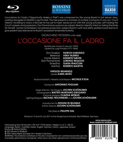 Brunensis - (Blu-ray) Talerko/Tarver/Regazzo/Fogliani/Virtuosi - IL FA L\'OCCASIONE LADRO