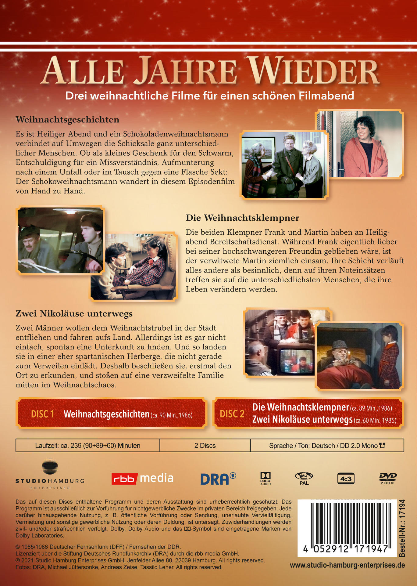 Die unterwegs) (Weihnachtsgeschichten Jahre Alle Zwei / Nikoläuse wieder DVD Weihnachtsklempner /