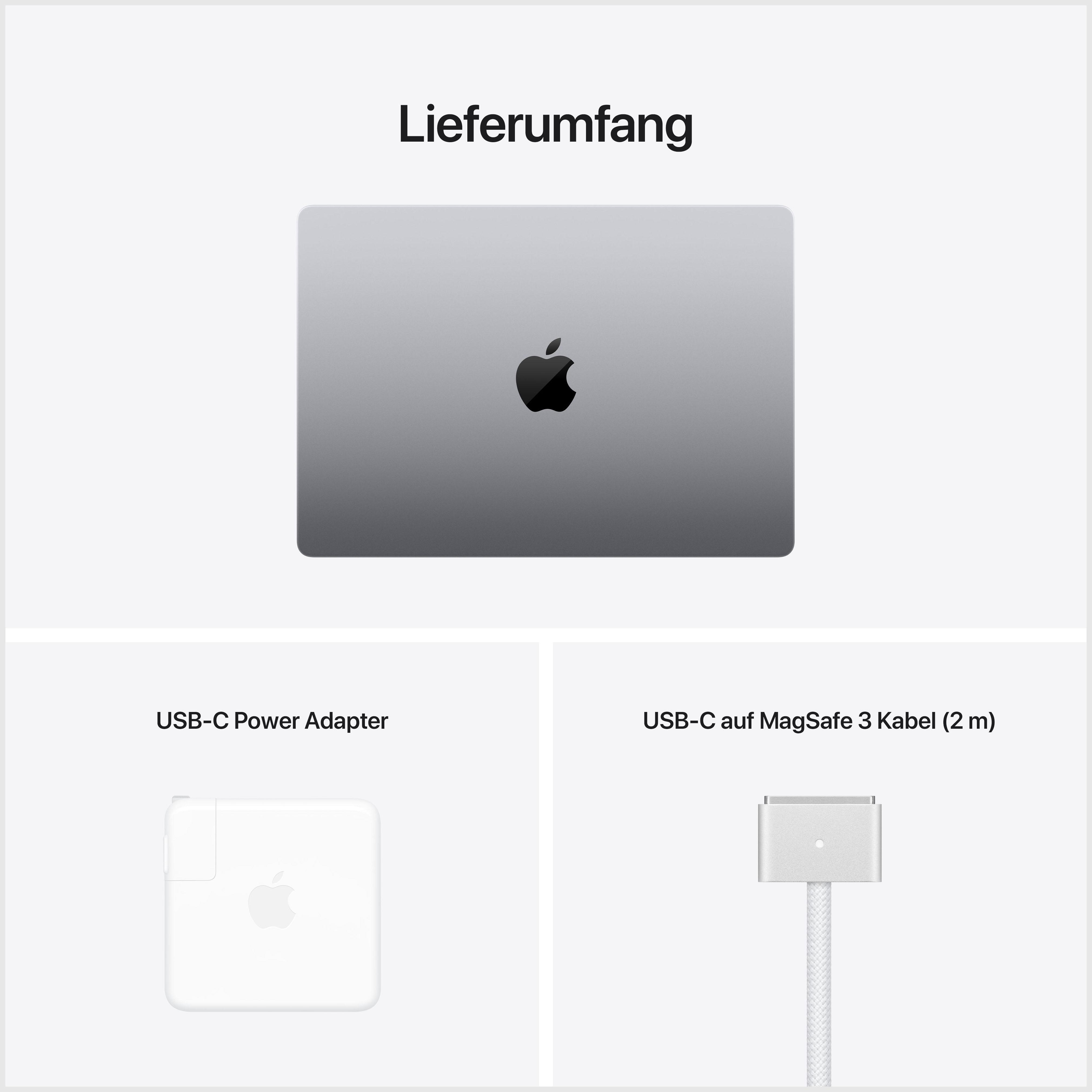 APPLE MacBook Pro MKGP3D/A CTO 14 Zoll MB Pro mit M1 Max, Notebook mit 14,2 Zoll Display, Apple M1 Max Prozessor, 32 GB RAM, 512 GB SSD, 24-Core GPU, Space Grey