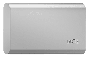 LACIE STKS500400 Externe Festplatte, 500 GB SSD, 2,5 Zoll, extern, Silber