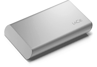 LACIE STKS1000400 Externe Festplatte, 500 GB SSD, 2,5 Zoll, extern, Silber