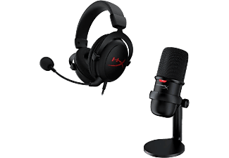 HYPERX Streamer Starter Pack Cloud Core Gamer fejhallgató + SoloCast mikrofon (HBNDL0001)