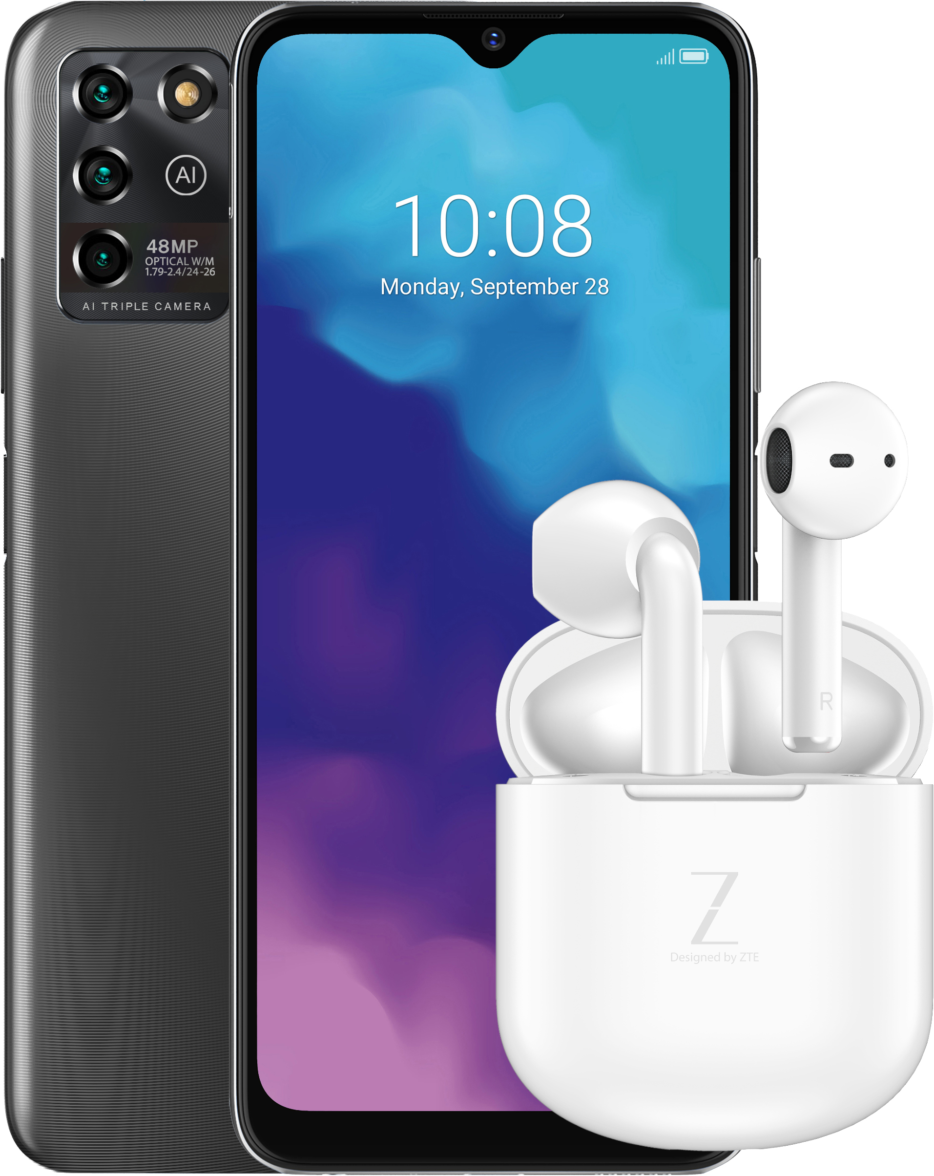ZTE Blade V30 Vita (inkl. ZTE Buds SE) 128 GB Grau Dual SIM