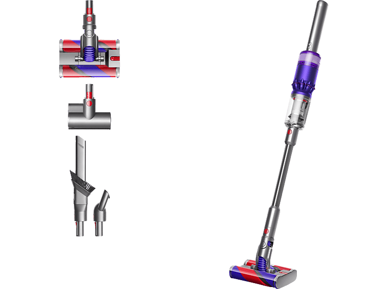 DYSON Akkubetrieb, 225 Watt Stielsauger, Omni-glide