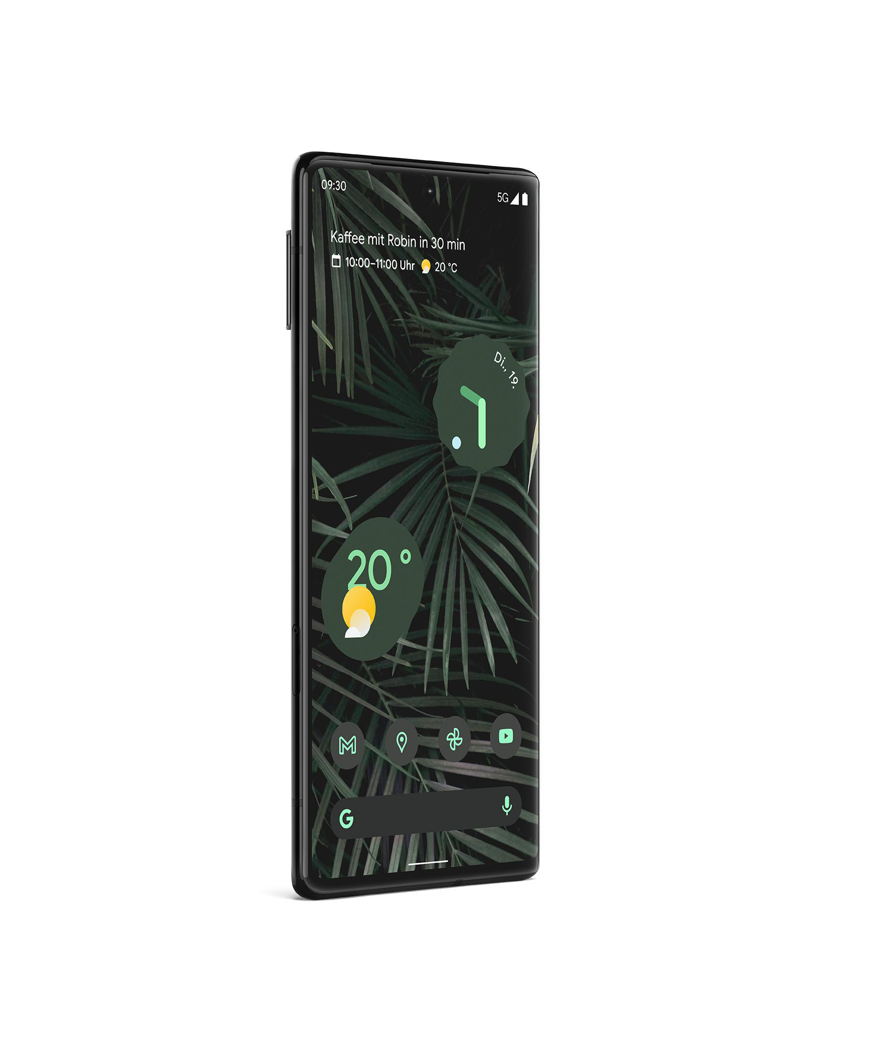 Schwarzes Smartphone, das Informationen anzeigt.