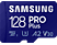 SAMSUNG PRO Plus - Carte mémoire Micro-SDXC  (128 GB, 160 Mbit/s, Bleu)