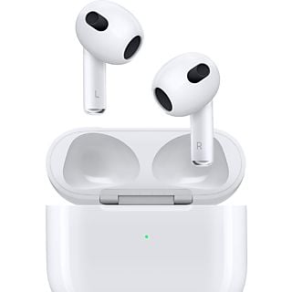 APPLE AirPods (2021 3ª gen), Inalámbricos, Bluetooth®, Estuche de Carga Inalámbrica, Chip H1, Blanco