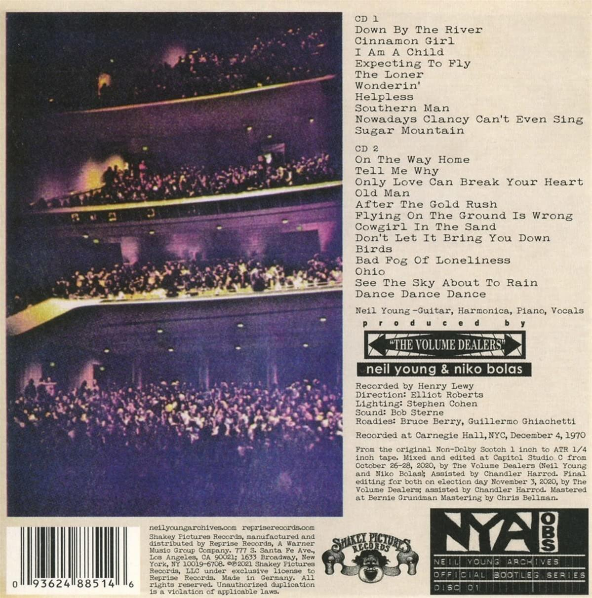 Neil Young - Carnegie Hall 1970  - (CD)