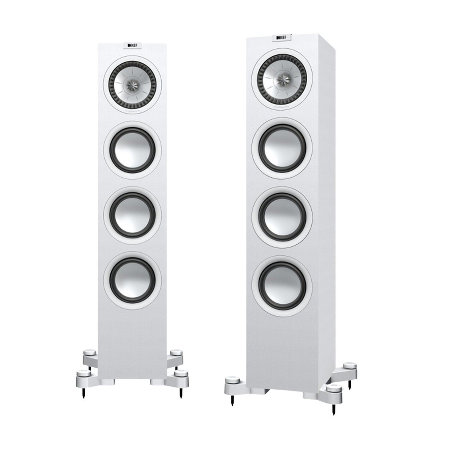 Altavoz de suelo - KEF Q550, Suelo 2.5 vías, Uni-Q 1”-5.25”, Woofer 5.25”, 58Hz-28KHz, Blanco