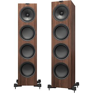 Altavoz de suelo - KEF Q750, Pack de 2, 15 - 150 W, Uni-Q 1”-6.5”, 3 x Woofer 6.5”, 48Hz-28KHz, 8Ω /88dB, Nuez