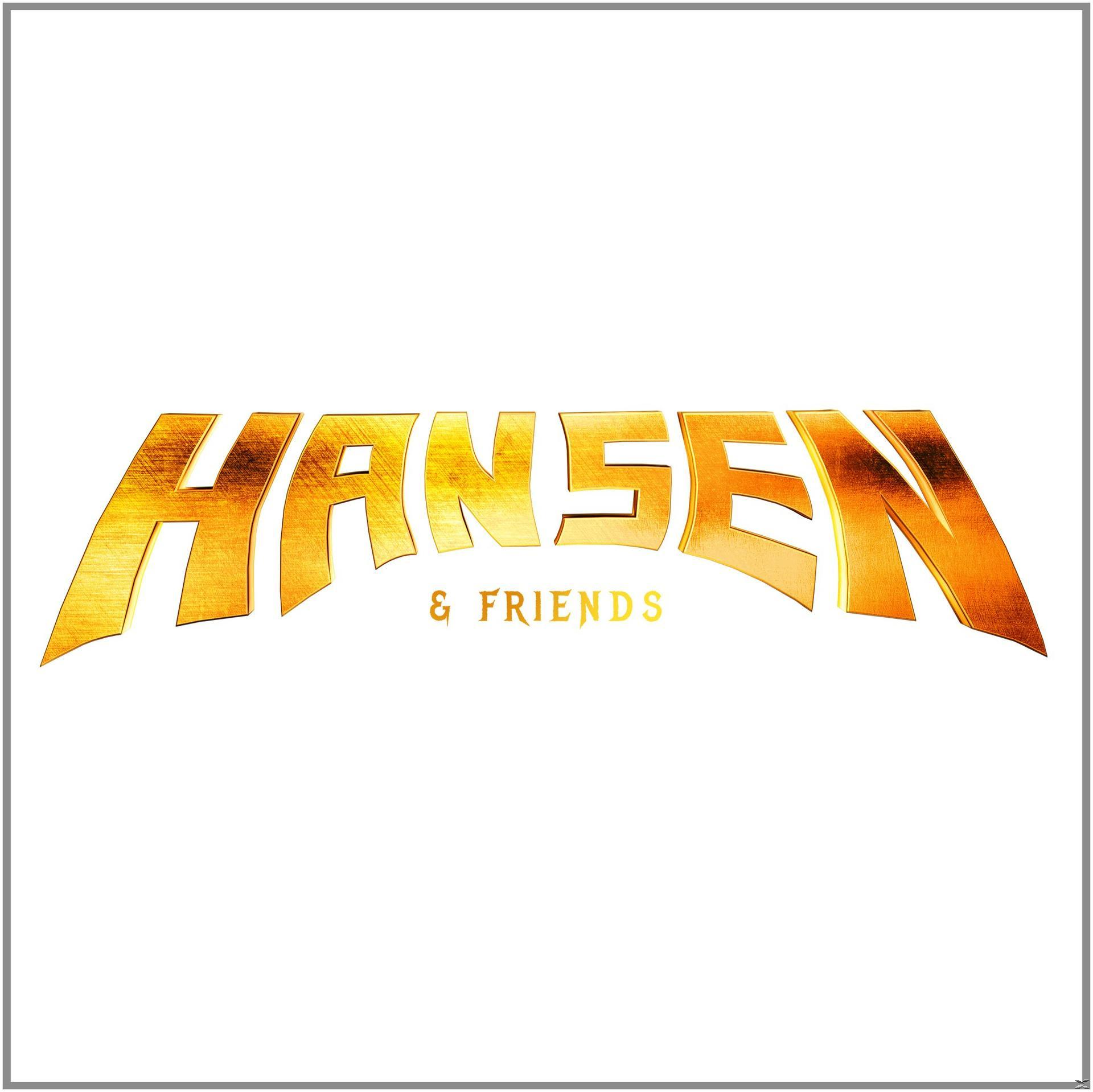 Goldener Text 'HANSEN & FRIENDS' auf weißem Hintergrund.