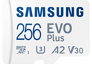 SAMSUNG EVO Plus - Carte mémoire Micro-SDXC  (256 GB, 130 Mbit/s, Blanc)