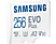 SAMSUNG EVO Plus - Micro-SDXC Speicherkarte  (256 GB, 130 Mbit/s, Weiss)