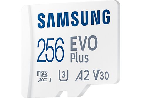 SAMSUNG Speicherkarte EVO Plus 2021 R130 microSDXC 256GB Kit, UHS-I U3, A2, Class 10