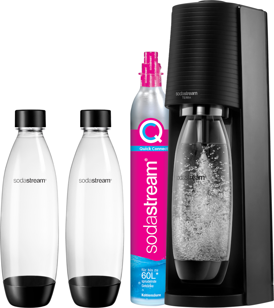 SODASTREAM Machine à eau pétillante Terra Megapack Black