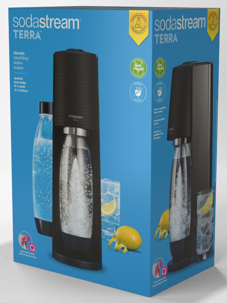 SODASTREAM Machine à eau pétillante Terra Megapack Black