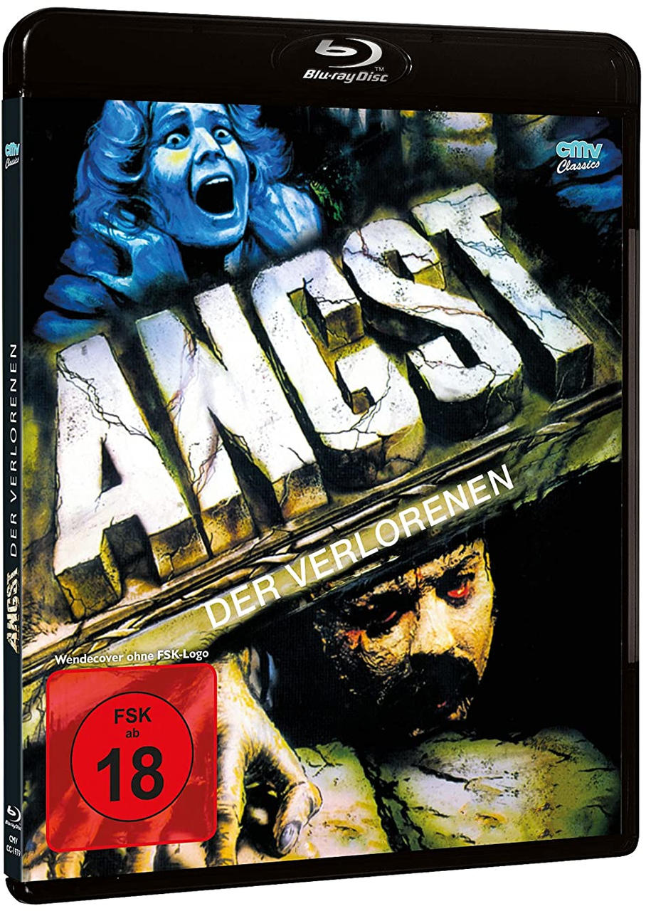DVD-Cover des Films Angst mit einer schreienden Frau und dem Gesicht eines Mannes.