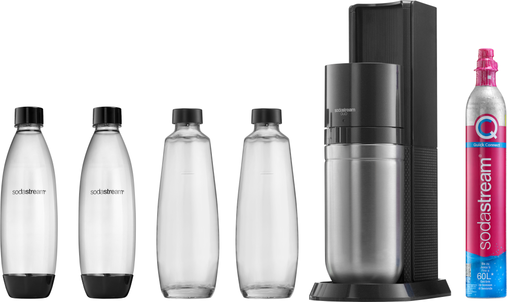 SODASTREAM Bruiswatermachine DUO Pack van 2 flessen en 2 karaffen