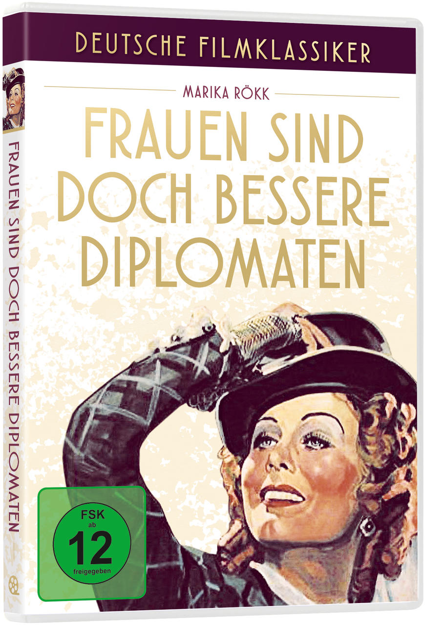 DVD-Cover von 'Frauen sind doch bessere Diplomaten' mit Porträt einer Frau.