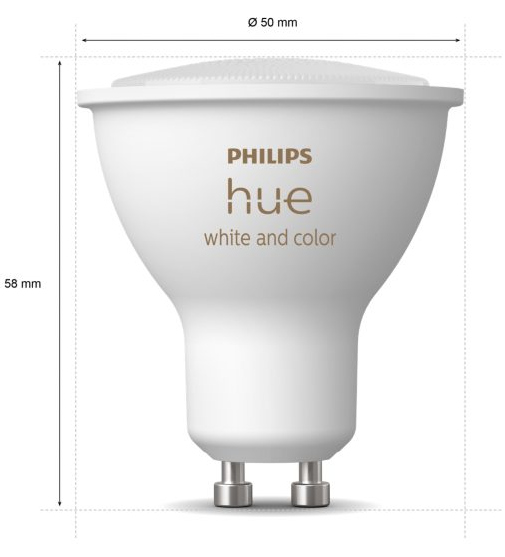 PHILIPS HUE Ampoule Smart White and Color GU10 5 W - 3 pièces (34276700)