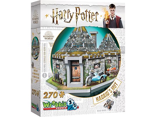 WREBBIT Harry Potter - La capanna di Hagrid - Puzzle 3D (Multicolore)