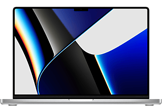APPLE MacBook Pro 2021 16,2" Liquid Retina XDR ezüst Apple M1 Max (10C/32C)/32GB/1024GB (mk1h3mg/a)