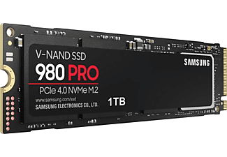 SAMSUNG 1TB SSD Festplatte 980 PRO mit Kühlkörper, NVMe M.2, Intern, R7000/W5000 MB/S, Schwarz