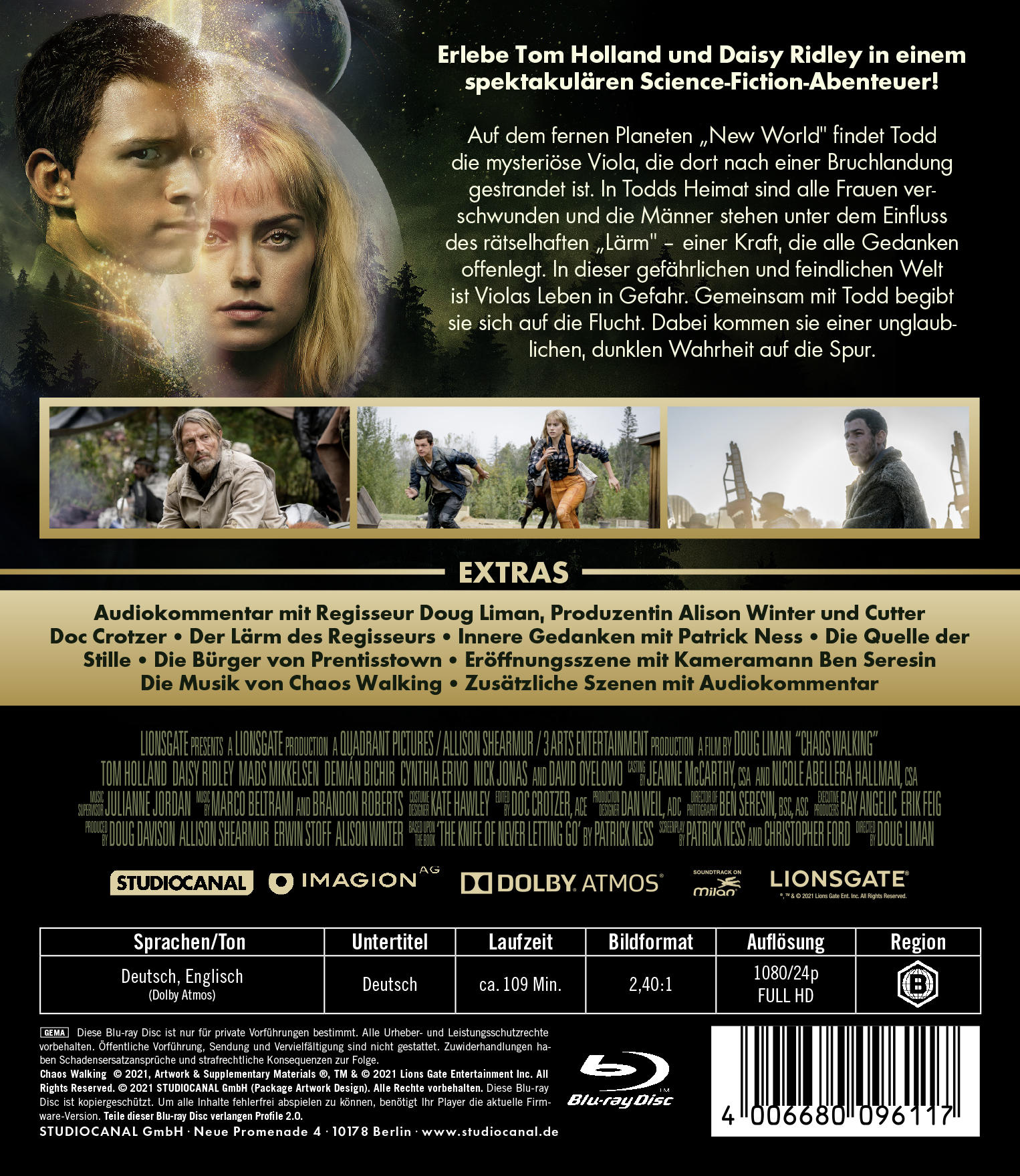 Filmcover mit Gesichtern der Schauspieler, Titel und Text in mehreren Sprachen, Blu-ray.