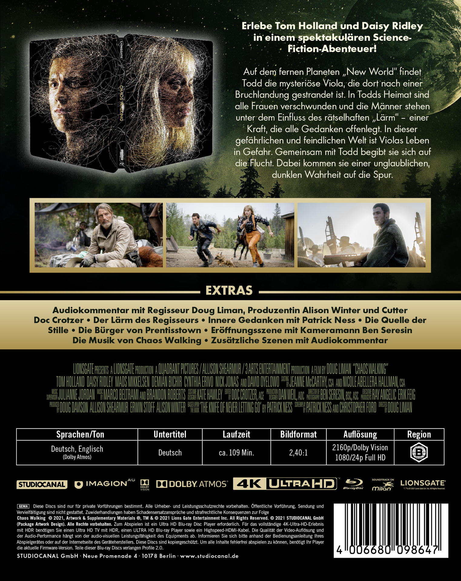 Chaos Walking 4K Ultra HD Blu-ray