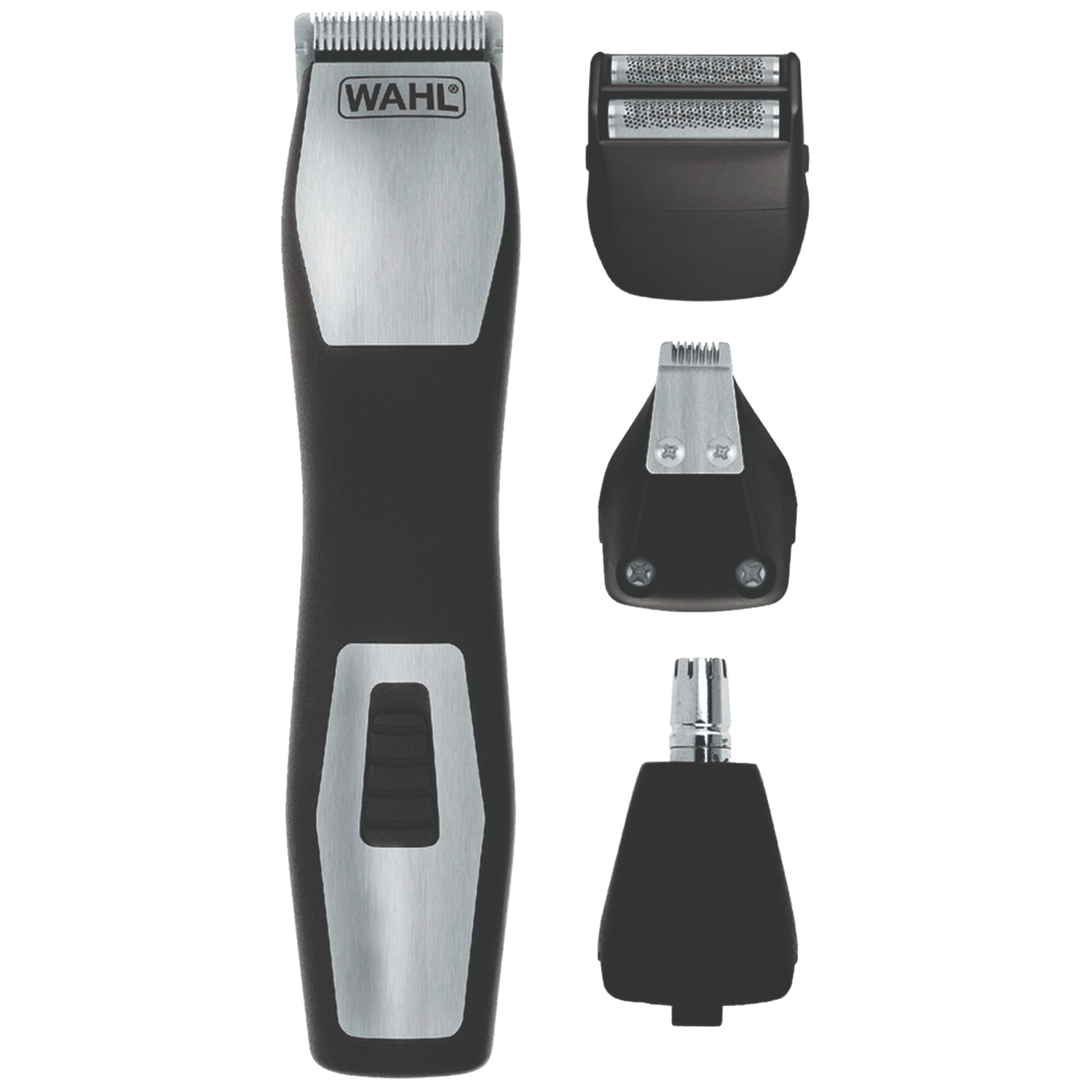 Juego de recortadora de cabello Wahl, incluye recortadora, afeitadora, detalles y recortadora nasal.