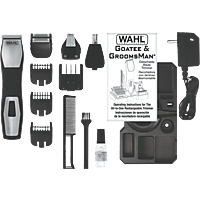 Afeitadora corporal - Wahl 9855-1210 GroomsMan Pro, 3 in 1, 6 longitudes, Autonomía 60 min, Negro