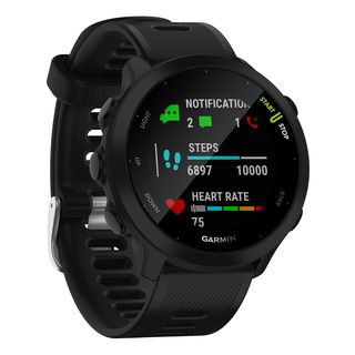 GARMIN Forerunner 55 - Running watch con GPS (126-203 mm, Silicone, Nero)