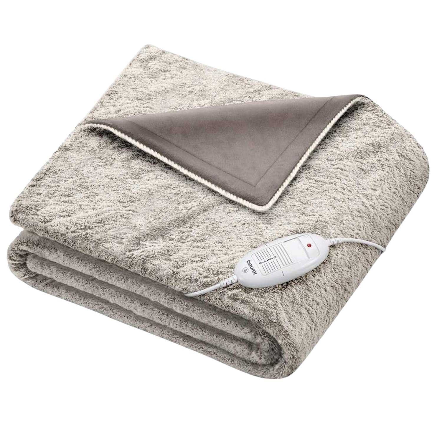 Manta Beurer Hd75 cosy nordic 100 v 6 niveles sistema seguridad bss gris claro 75 peluche con aspecto piel ajustes temperatura lavable beige 180 130