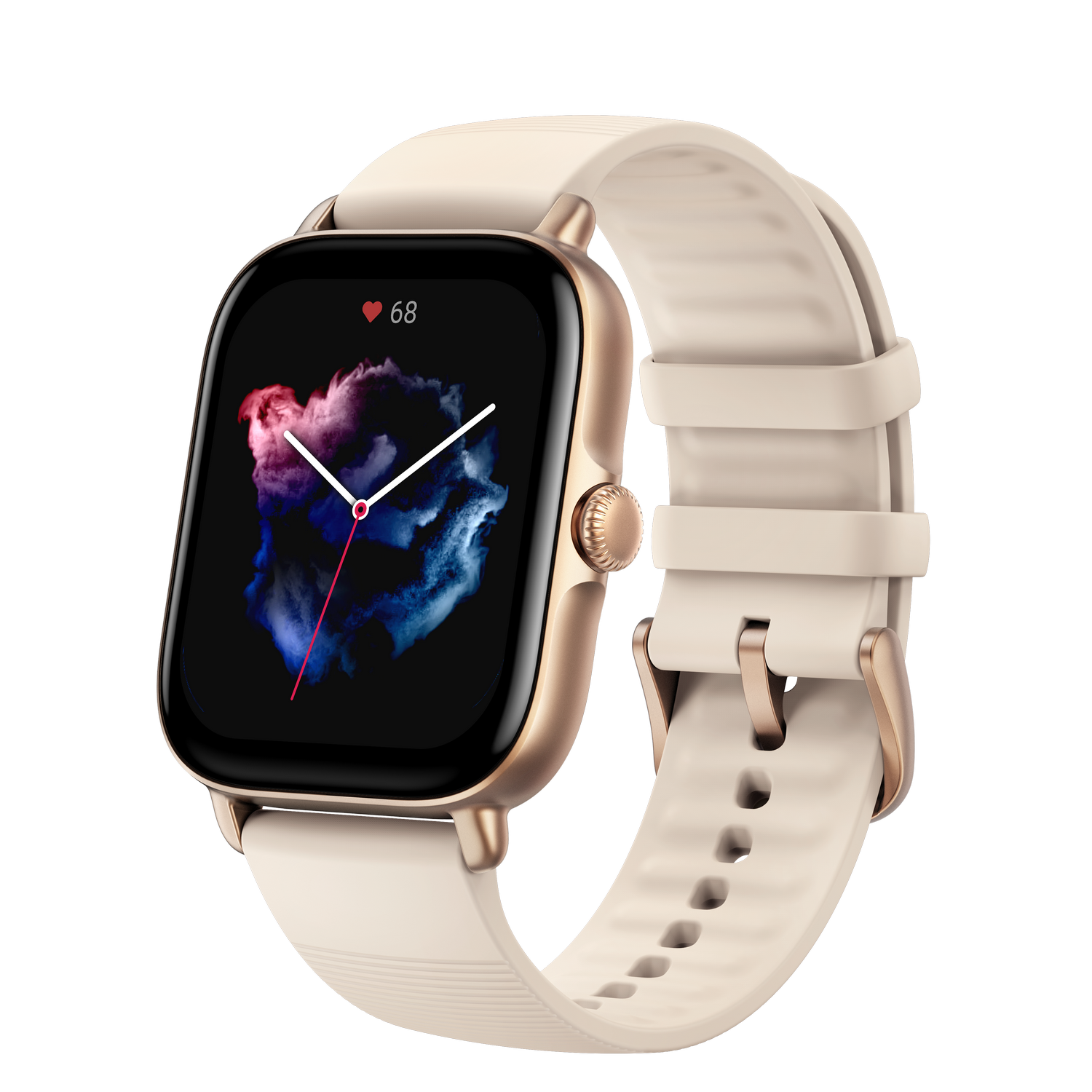 Smartwatch - ‎Amazfit GTS 3, 1.75" UHD AMOLED, 20 mm, 88 - 119 mm, 5 ATM, BT 5.1, 12 días, Blanco Marfil