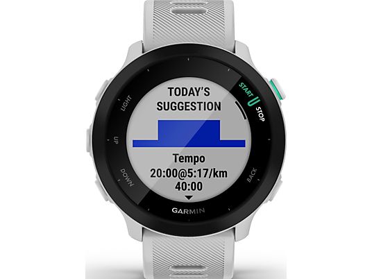 GARMIN Forerunner 55 - GPS-Laufuhr (Steinweiß)