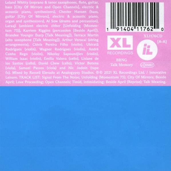 Albumcover mit Text und Barcode. Der Text enthält Künstler- und Titelinformationen. XL Recordings-Logo.