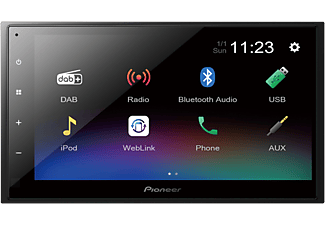 PIONEER DMH-A340DAB - Autoradio (2 DIN (doppio-DIN), Nero)