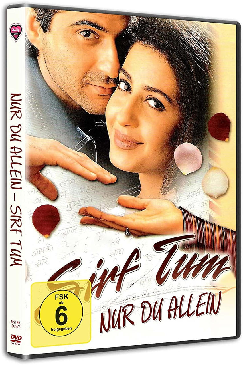 DVD-Cover mit romantischem Paar. Mann und Frau eng beieinander. Text in einer Fremdsprache.