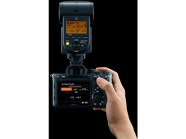 SONY HVL-F60RM2 Systemblitz für Sony (60 - bei 200 mm Brennweite, TTL/MANUELL/MULTI)