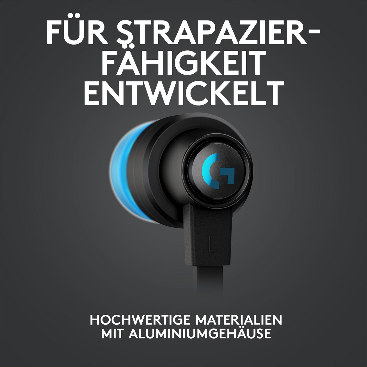 Gaming G333, Headset In-ear LOGITECH Schwarz