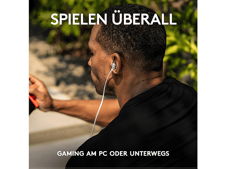 LOGITECH G333, In-ear Gaming Headset Weiß