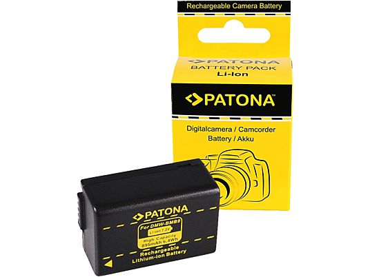 PATONA 1092 (DMW-BMB9) - Batteria sostitutiva (Nero/Giallo)