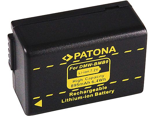 PATONA 1092 (DMW-BMB9) - Batteria sostitutiva (Nero/Giallo)