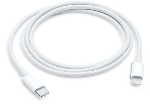 APPLE Cable USB-C a Lightning, para iPhone, iPad o iPod, 1 metro, Blanco