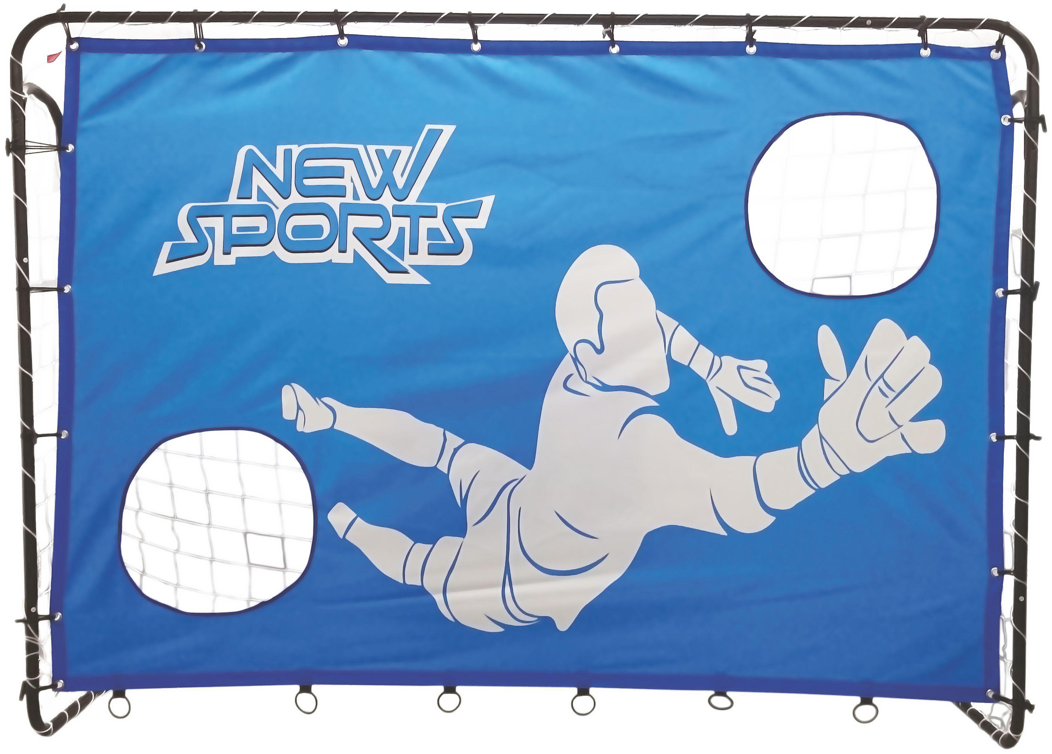 NEWSPORTS NSP Fußballtor Gartenspielzeug mit Blau 213x152x76cm Torwand